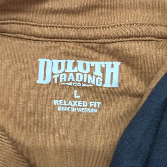 Duluth Trading Co Beer Holder Pocket Large Mens Black Relaxed Fit Graphic Hoodie - Picture 5 of 7